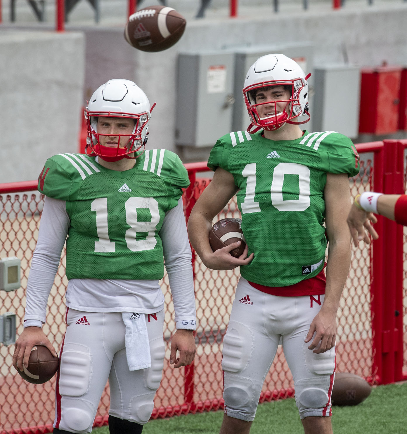 Nebraska football practice, 4.17